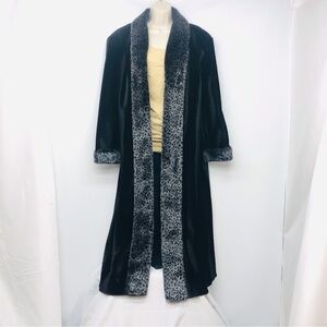 Cache Heavy Black Faux Fur Coat